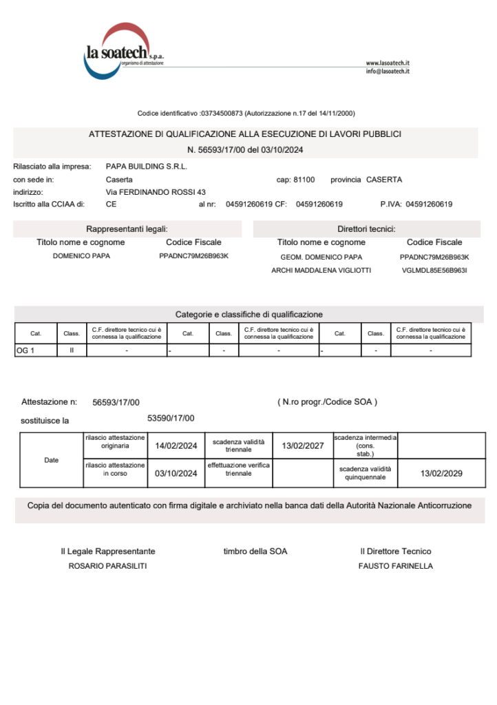 SOA ottobre 2024