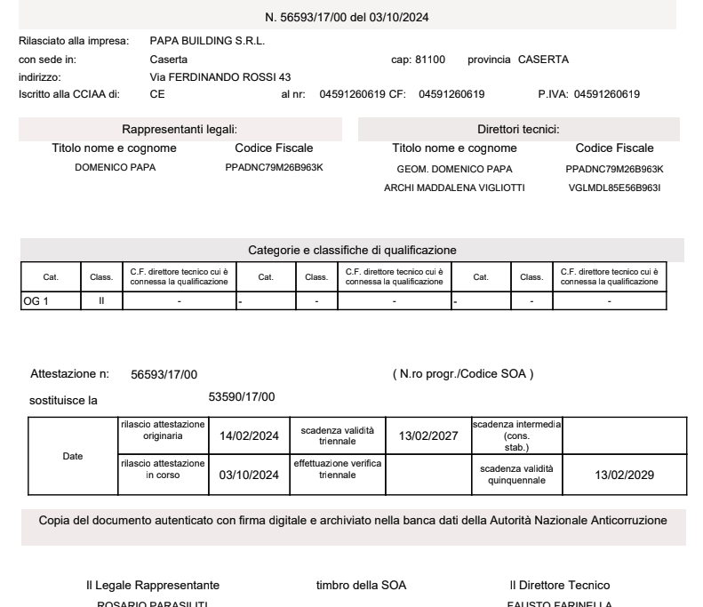 SOA ottobre 2024