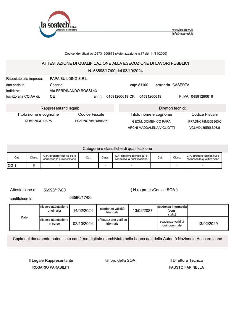 SOA ottobre 2024